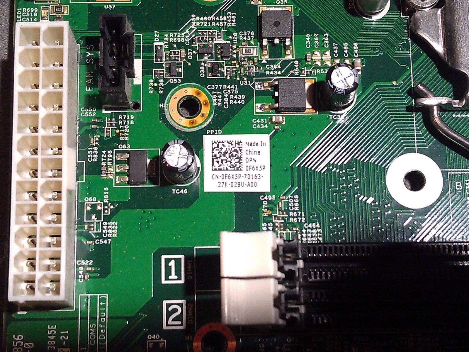 ECHTES Dell Optiplex 390 SFF Motherboard LGA1155 DPN F6X5P 0F6X5P
